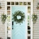 thumbnail image 2 of Corona de hojas de olivo artificiales Zhuge para puerta de entrada, corona de olivo verde de 50 cm con hojas de olivo y semillas de olivo, corona verde para pared, ventana, decoración de Navidad,, 2 of 5