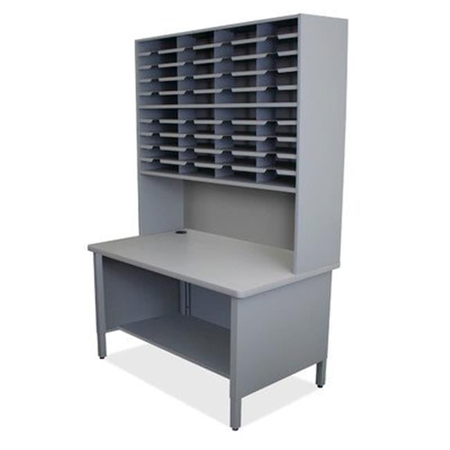 Black Steel Carton Stand Shelf 44 x 18 x 23 Adjustable Feet Storage Art Mailroom 