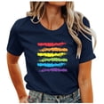 thumbnail image 1 of TINZ T-Shirt à Col Rond Imprimé Lettre Manches Courtes Col Rond T-Shirts pour Femmes Pack Ample Décontracté T-Shirt Cheer Manches Longues Pack T-Shirt Spandex T-Shirts pour Femmes, 1 of 5