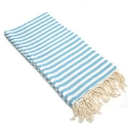 Linum Home 100% Turkish Cotton Fun in the Sun Striped Pestemal Beach Towel