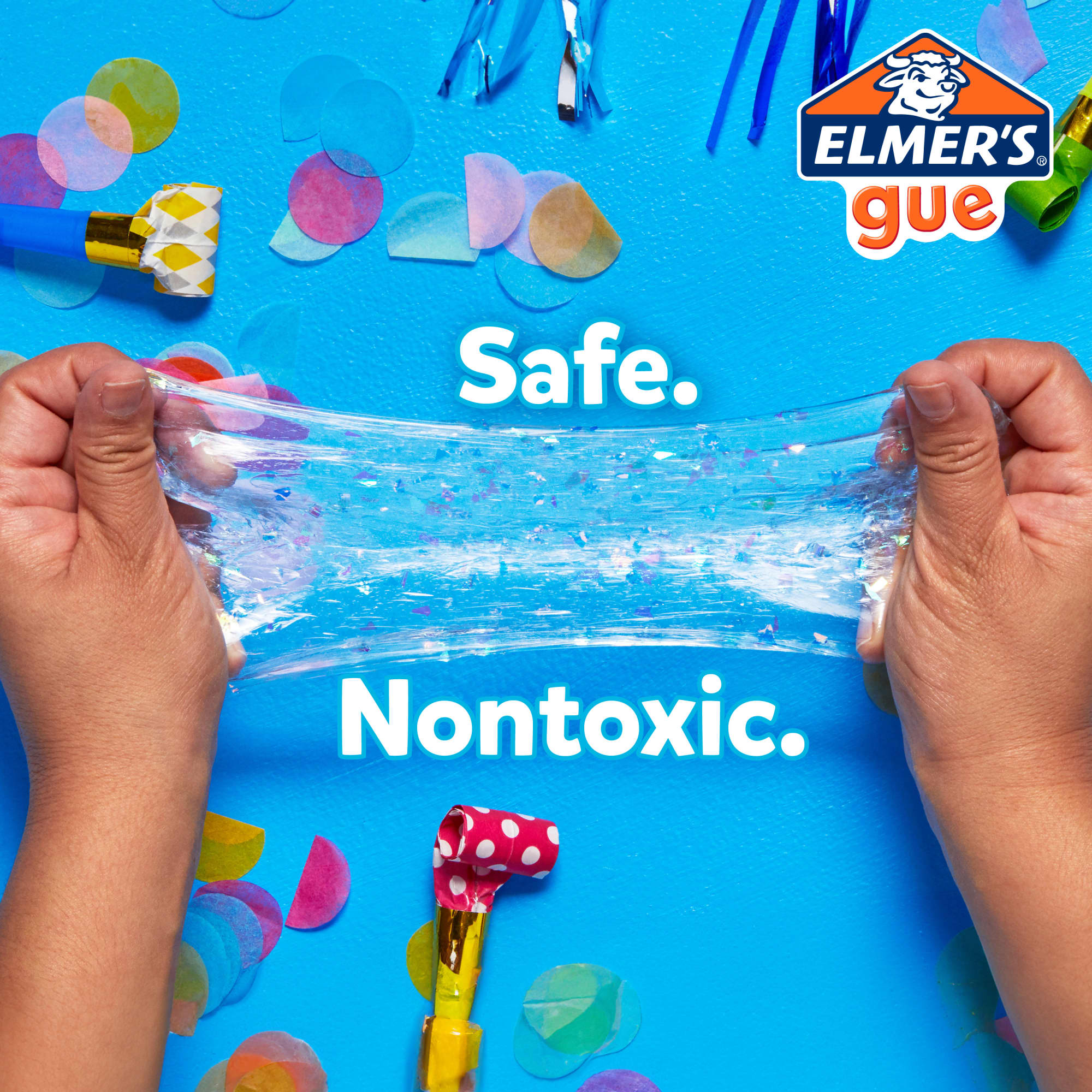 Elmer's Glue Premade Slime, Glassy Clear 3-Pound Bucket photo 2