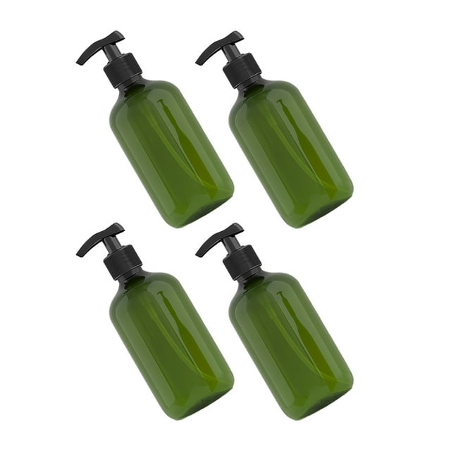 Matsuzay Dispensador de jabón, botellas de bomba de recarga, desinfectante de plástico tipo empuje, verde marrón para dispensar lociones de Juegos de accesorios de baño No.2 Matsuzay HA042823-02