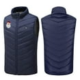thumbnail image 6 of Feancey Lightweight Heated Vest for Men Women Santa Claus Print Sleeveless Puffer Jackets Unisex USB Electric Heating 8 Zones Winter Vests Blue M, 6 of 9