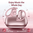 thumbnail image 5 of Hybrid Active Noise Cancelling Wireless Ear Buds, 75Hrs Bluetooth 5.3 Headphones IP7 Waterproof for Sport, Running Wireless Earphones with ENC, Deep Bass Over Ear bud with Earhooks for Android, iOS, 5 of 9