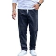 thumbnail image 3 of Mens Stretch Denim Jeans Plus Size Casual Elastic Waist Pull On Jeans Relaxed Straight Leg Comfortable Jogger Jeans Lightweight Flex Denim Pants for Men Casual Daily Wear Office Travel Classic Fit, 3 of 7