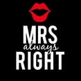 thumbnail image 3 of CafePress - Mrs Always Right White Text Pajamas - Women's Dark Pajamas, 3 of 4