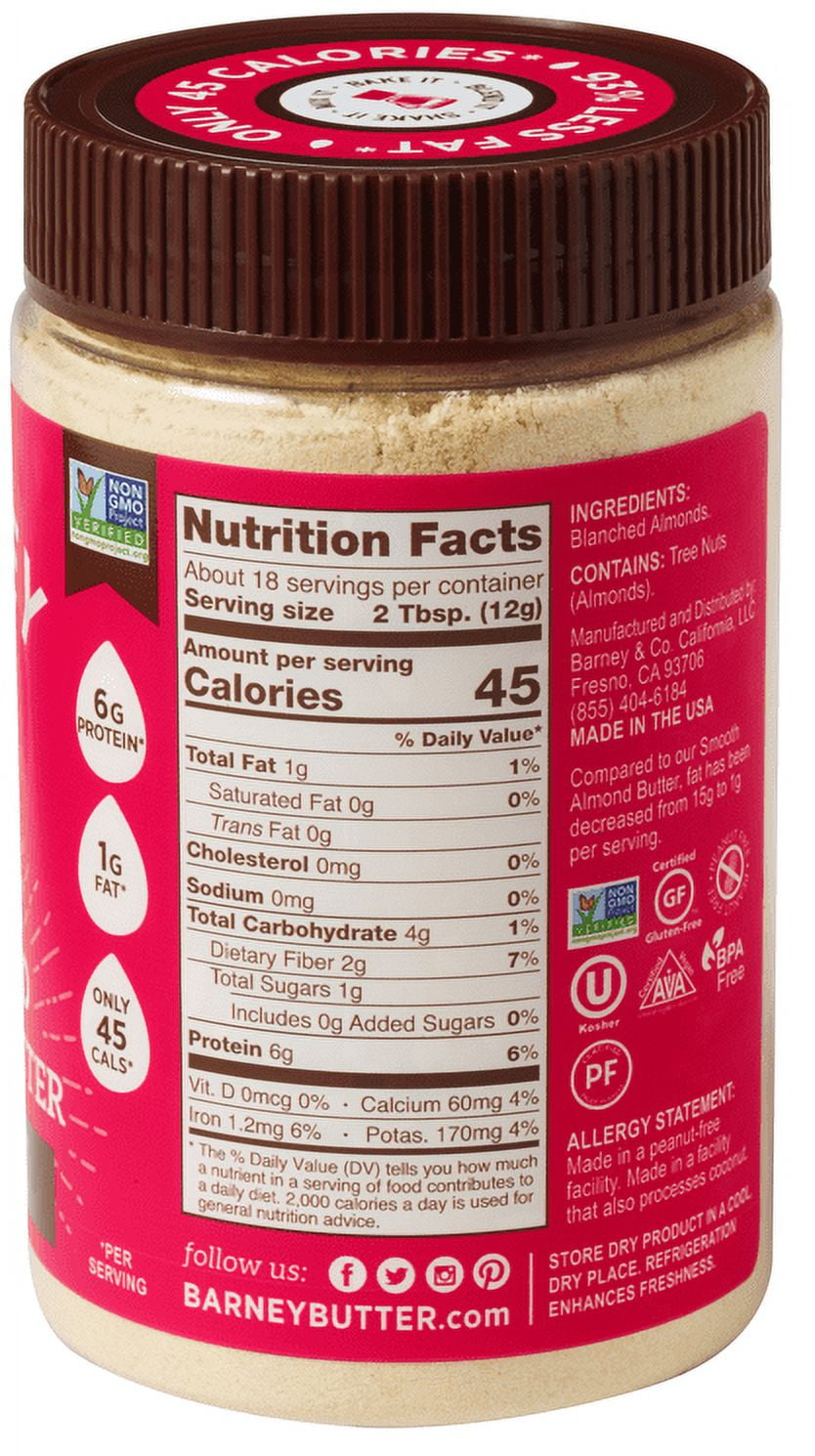 Barney Butter Unsweetened Powdered Almond Butter, 8oz