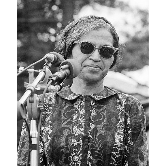 Rosa Parks Speaks at Poor People's Campaign Style - A - 12x18 Inch Laminated Aviation Poster - Stunning Detail and Bold Colors