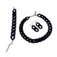 thumbnail image 1 of Conjunto de collar, pulsera y pendientes de cadena gruesa de moda, joyería exagerada, cadena de eslabones de acrílico mate con cierre resistente para Negro, 1 of 9