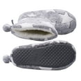 thumbnail image 6 of Jessica Simpson Girls Fuzzy Comfy Plush Memory Foam Star Booties Anti-Slip House Slipper Shoe, 6 of 9
