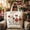 Beige, variant on Just a Lovely Goose Valentine Canvas Tote Bag, Coquette Cute Love Printed Gift Bag