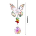 thumbnail image 3 of JingChun 1Pc Hanging Butterfly Shaped Suncatcher Crystals, Glass Teardrop Prism Rhinestones Sunchers, Rainbow Maker Pendant Indoor Window Home Car Decor Gift, 3 of 5