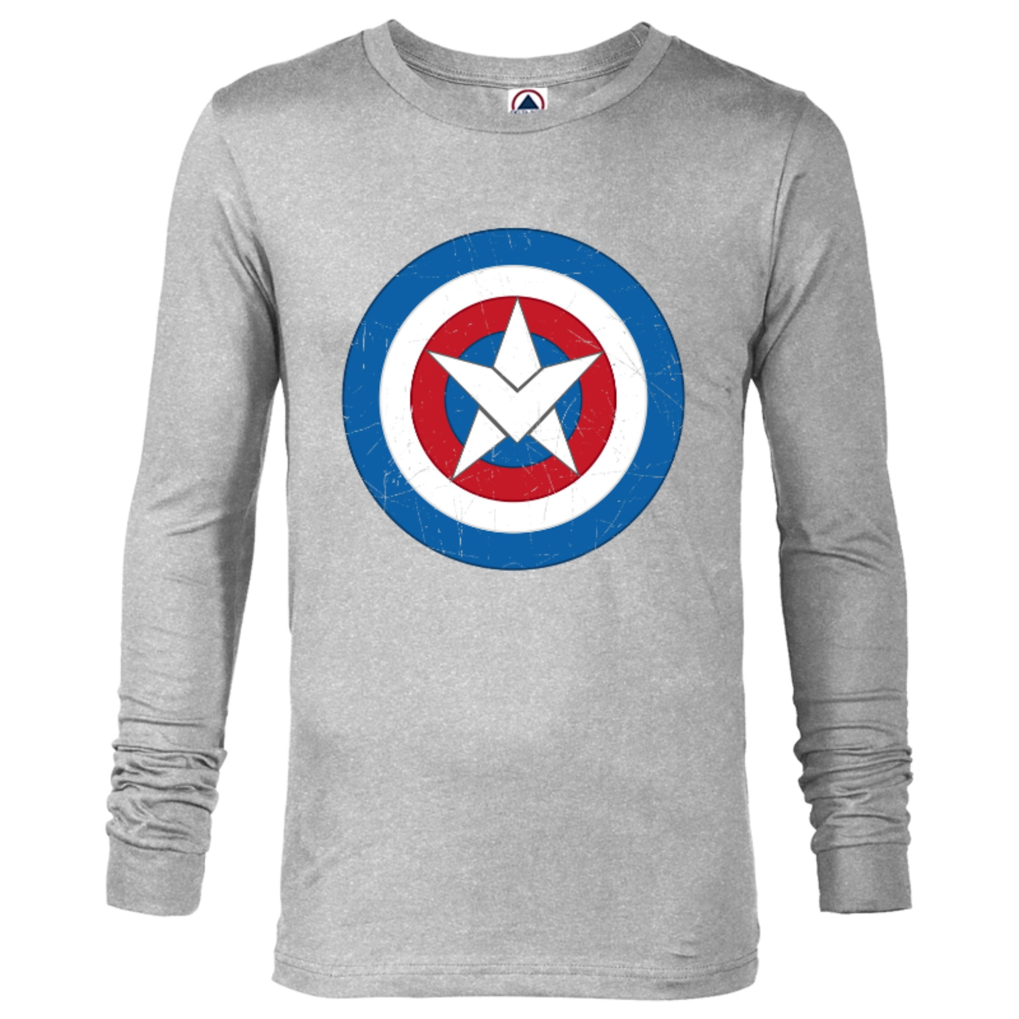 Problem sammentrækning Booth Marvel Captain America Symbol of Truth Sam Wilson Shield - Long Sleeve T- Shirt for Men - Customized-Athletic Heather - Walmart.com