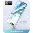 thumbnail image 3 of IBAOLE Cosmo Étui Pare-Chocs Transparent Pailleté pour iPhone 8 Plus/iPhone 7 Plus, MarbleBlue, 3 of 6