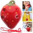 thumbnail image 2 of Mutably 1 Set Cute Strawberry Shaped 6-Hole Ceramic Ocarina Portable Beginner Musical Instrument, 2 of 10