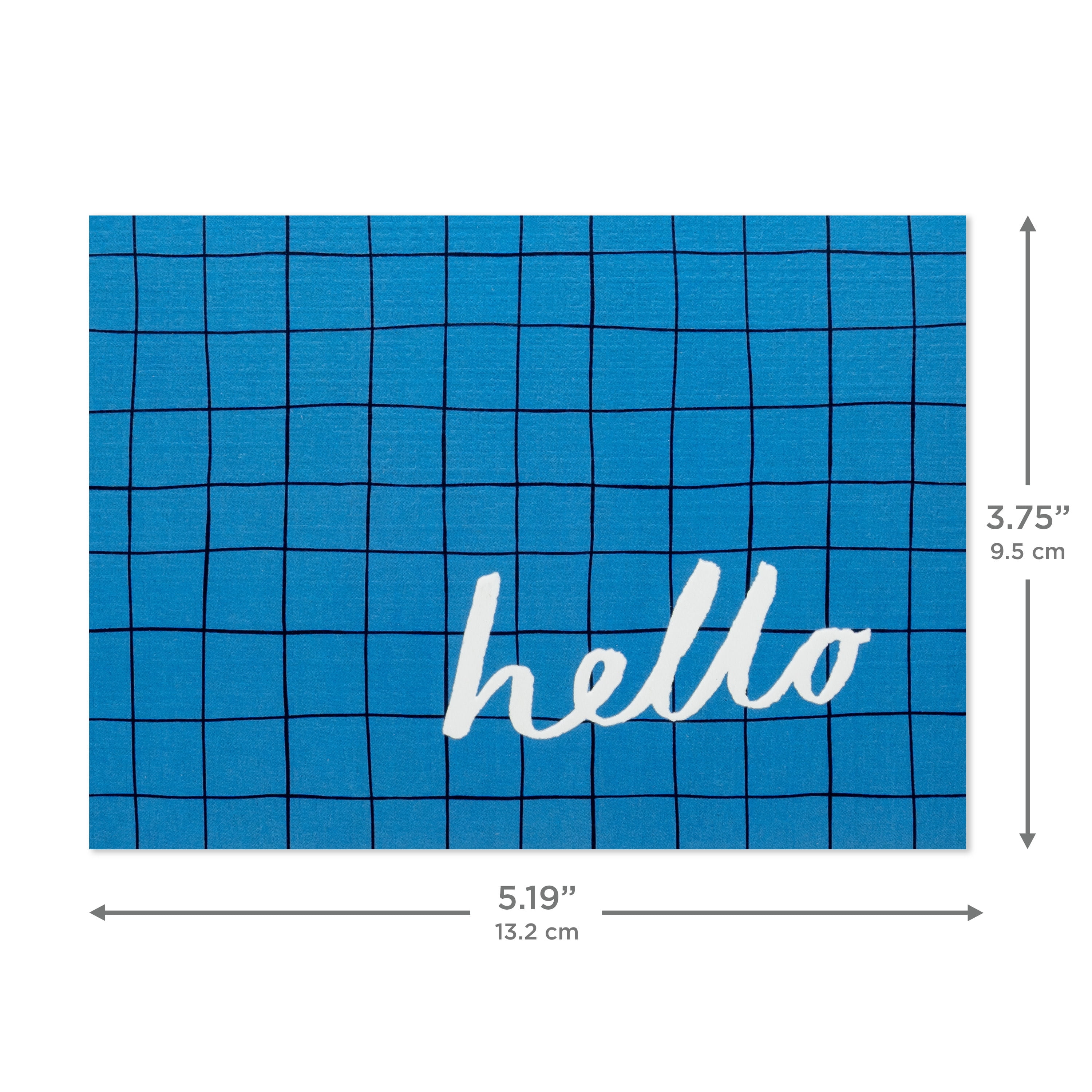 Hallmark Blank Thinking of You Notes (Grid on Blue), Pack of 10