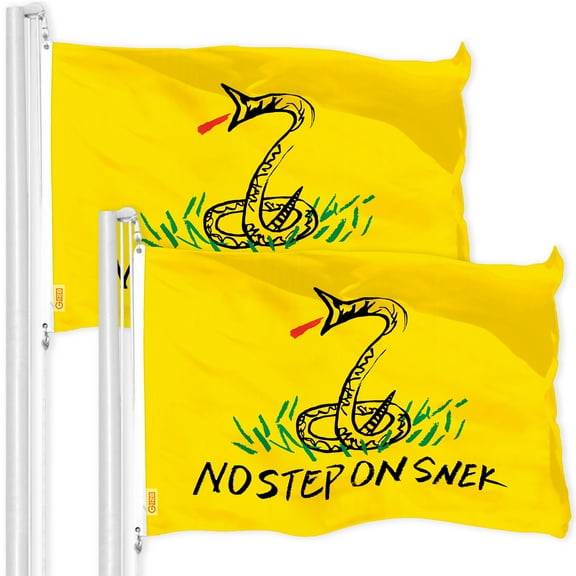 No Step On Snek Flag 3x5FT 2-Pack Printed 150D Polyester By G128
