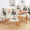 thumbnail image 2 of Yayeee 4 Pack Dining Chair Covers Stretch Parson Chairs Slipcovers Seat Protector, Beige Astronaut Planet, 2 of 6