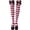 Black, variant on JeashCHAT Women Christmas Long Tube Knee Socks Striped Garter Cute Accessories Christmas Party
