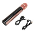 thumbnail image 1 of Microphone de Karaoké Sans Fil, Enregistrement de Portée 32,8 Pi Microphone de Musique Portatif Réduction du Bruit Stéréo Surveillance en Temps Réel Réglage Professionnel pour Fête pour Téléphone Rose,Noir,Or, 1 of 7