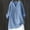 Light Blue, variant on Oversized Linen Shirts for Women Plus Size Long Sleeve V Neck Solid Color Fashion Pullover Tops Fall Summer Spring Beach Vacation Loose Blouses Casual T Shirts, S-5XL