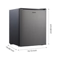 thumbnail image 5 of Galanz 2.7 Cu Ft One Door Mini Fridge Stainless Steel Look - Compact, Energy-efficient refrigerator ideal for dorms, offices, and small spaces., 5 of 11