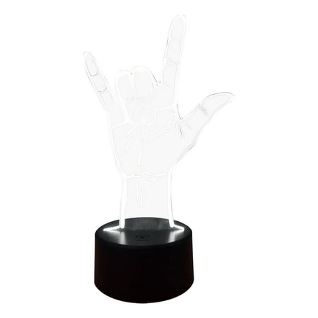 

3d Led Glow Sign Language I Love You Remote Control Glow Color Body Change Lamp Usb Battery Powered Glow Decorative Gift