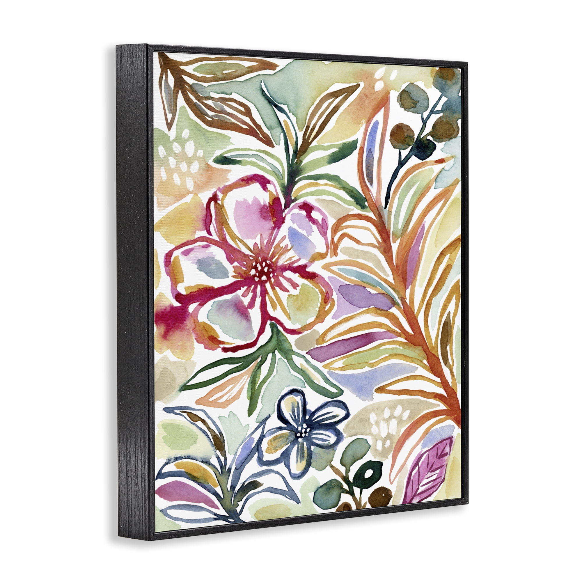 Stupell Industries Colorful Garden Impressions Black Framed Giclee Art, design by Lisa Nohren