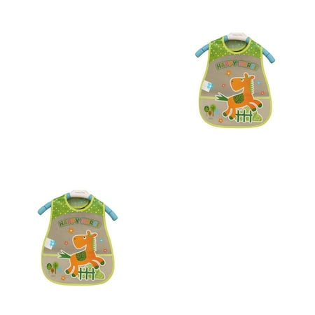 

2pcs Cartoon Baby Bibs EVA Waterproof Newborn Translucent Bibs Feeding Baby Cloths Saliva Towel Print Apron