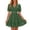 yue866-Green, variant on KHONTS Women's Summer Dress Hollow out Lace V-Neck Puff Short Sleeve A-Line Layered Short Dresses Red XL