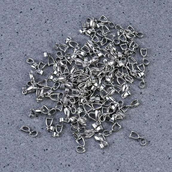LEORX 100 Pcs Connectors for Jewelry Making Brass Silver Jewelry Making for Artisans