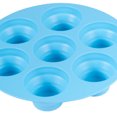 thumbnail image 2 of Molde para hornear de 7 agujerosmoldes de repostería de silicona escalables antiadherentes para el hogar (azul), 2 of 8