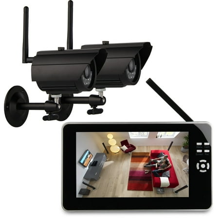 camera wireless security system 4g cctv quad tft 4ch dvr lcd wifi vision inch night walmart dialog displays option button