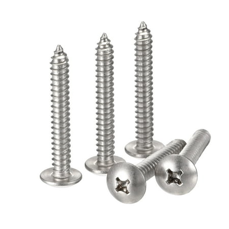 

Uxcell #14 x 1-3/4 304 Stainless Steel Phillips Head Self Tapping Screws 10 Pack