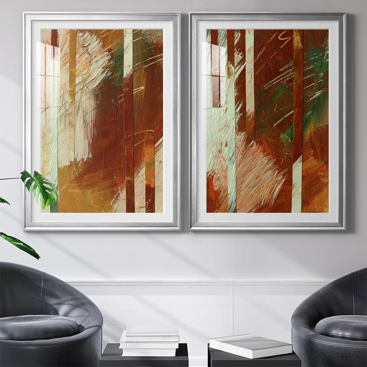 Wexford Home Wheaten I Premium Framed Print, 30.5" x 42.5" - Ready to Hang, Silver (Set of 2)