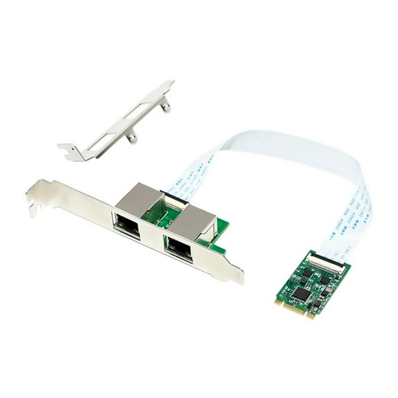 Gigabit Ethernet Server Adapter M.2 B M Dual Port Gigabit Server NIC 10/100/1000Mbps Ethernet NIC for PC