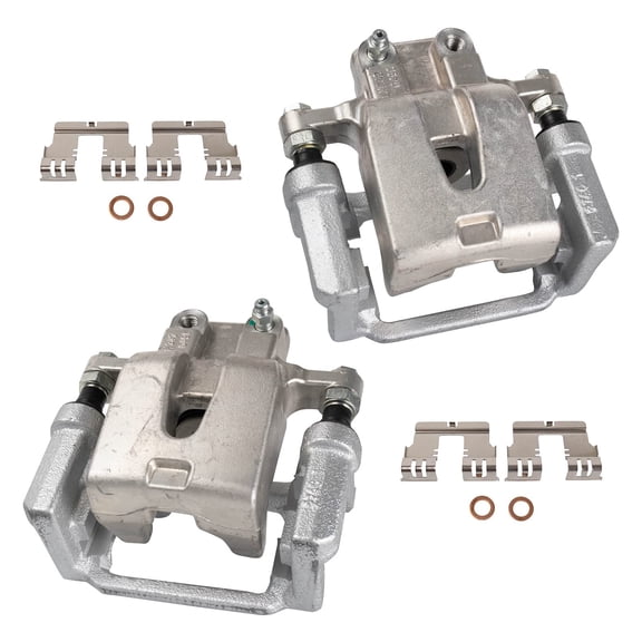 TRQ Rear Brake Caliper Set Compatible with 2005-2018 Chrysler 300 2009-2016 Dodge Challenger 2006-2016 Charger 2005-2008 Magnum