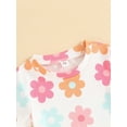 thumbnail image 6 of Suealasg 2Pcs Toddler Girls Beach Clothes 6M 12M 18M 24M 3T 4T Kids Baby Girls Summer Casual Outfits Short Sleeve Flower Print T-Shirt +Elastic Waist Shorts, 6 of 8