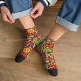 thumbnail image 3 of Fuzoiu Hippie Peace Love Print Adult Socks, Crew Moisture-wicking Socks, Unisex Cushion Crew Socks,Casual Sports Ankle Socks, 3 of 7