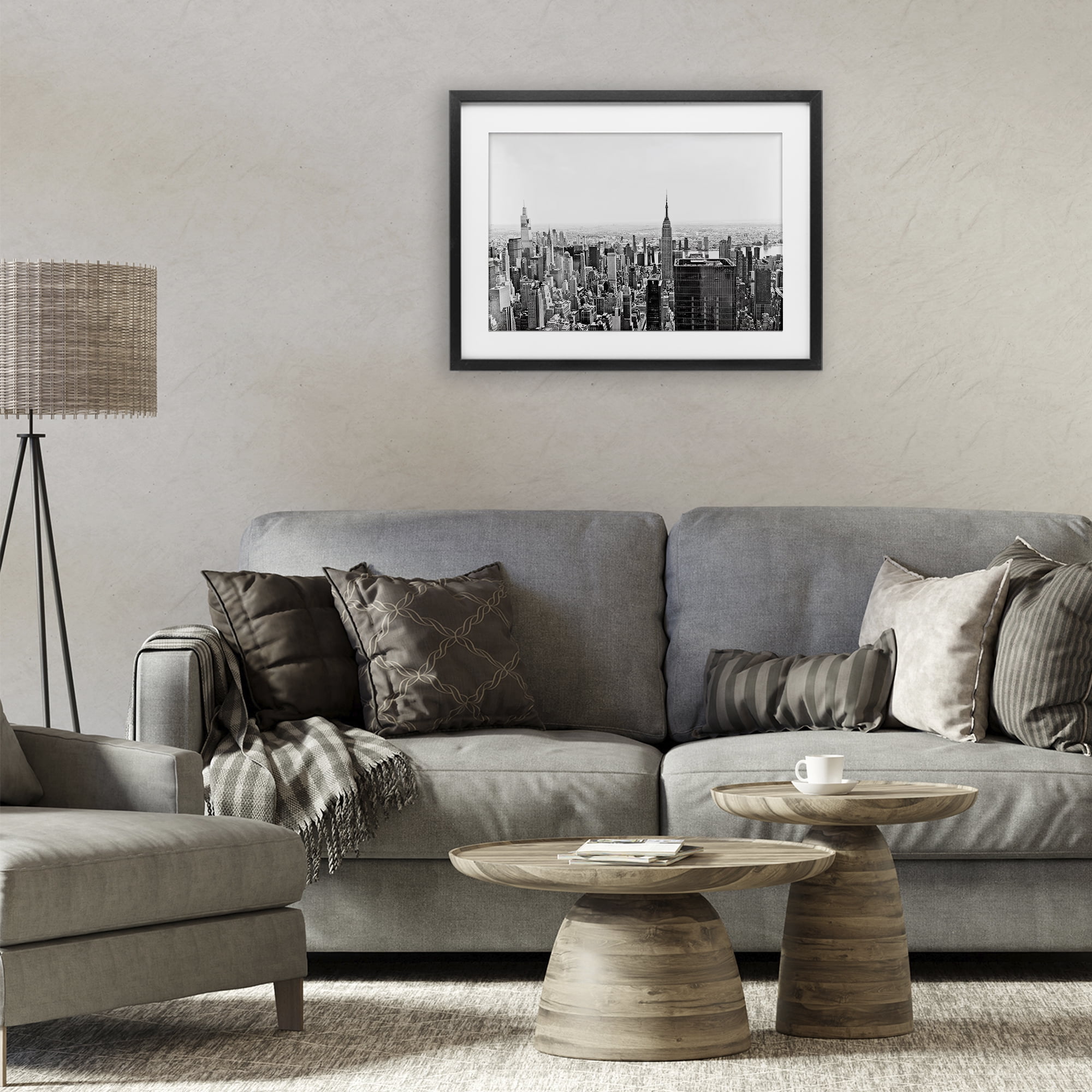 Stupell Industries New York City Scape View Black Framed Print Under Glass, design by Kali Wilson