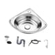 thumbnail image 5 of Lavabo de esquina pequeño para baño, lavabo triangular, lavabo de pared para el hogar, lavabo de mano, lavabo para baño, apartamento, barco, restauran Tipo B, 5 of 9