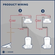 Five Oceans 12-24-32-Volts Automatic Bilge Pump Float Switch, Heavy-Duty Float Switch for Boat Bilge Pump, Mercury Free, 20-Amps Max - FO3610