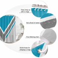 thumbnail image 3 of Teal Geometric Bathroom Shower Curtains with 12 Hooks Polyester Waterproof Shower Curtain for Stalls and Bathtubs Darker Gray Minimalism Modern Decorative Bathroom Privacy Curtain 48x72 Inches, 3 of 9