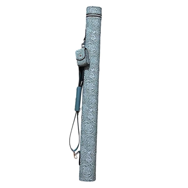 Siruishop Big Head Cue Barrel Holder Embossed Pattern Storage Bag Blue