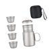 thumbnail image 5 of Juego de té de titanio, té de kung fu, té chino portátil hecha con tazas de té, tetera de viaje para viajar al aire libre en casa, 5 of 9