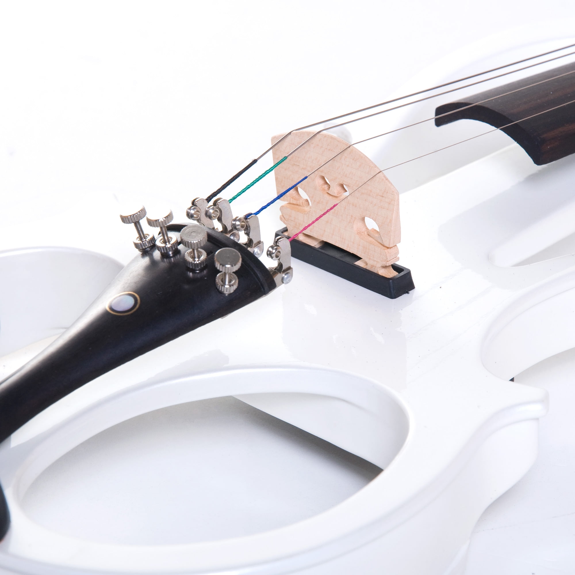 Size 4/4 Cecilio CEVN-4NA Style 4 Silent Electric Solid Wood Violin with Eb...