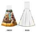thumbnail image 2 of Wukai Sunglasses Beach Kittens Print Kitchen Towels Quick Dry Washcloths, Coral Velvet Dishtowels Multipurpose Reusable Cloths, Soft Tea Absorbent Cleaning Cloths, 2 of 7