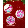 thumbnail image 6 of Pink Teal Abstract Christmas Tree Skirt 36 Inches Large Christmas Skirt Tree, Ethnic Modern Geometric Aesthetics Tree Skirt Christmas Decorations for Fireplace Party Holidays Indoor Outdoor, 6 of 7