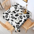 thumbnail image 2 of Halloween Black Ghosts Bats and Pumpkins Square Tablecloth,Waterproof Square Table Cover,Wipeable Spillproof Washable Table Cover for Home Kitchen Party Decor 52"x52"(132x132cm), 2 of 6