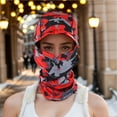thumbnail image 2 of Unique Bargains 1 Pc Quick-drying Ice Silk Camouflage Balaclava Face Mask Red, 2 of 5